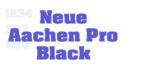 Neue Aachen Pro Black font free