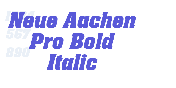 Neue Aachen Pro Bold Italic font free