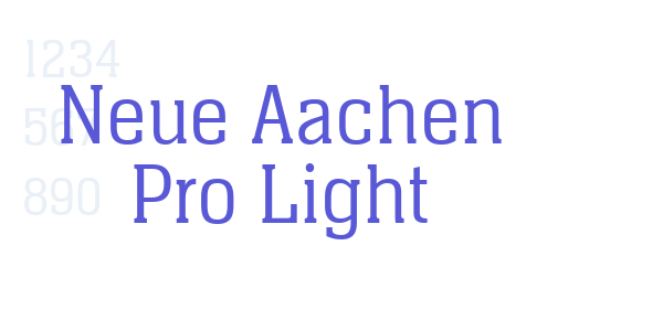 Neue Aachen Pro Light font free