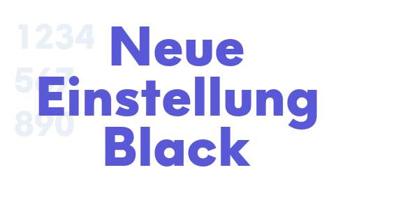 Neue Einstellung Black font free