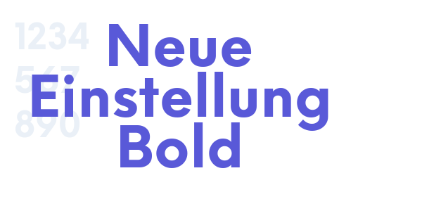 Neue Einstellung Bold font free