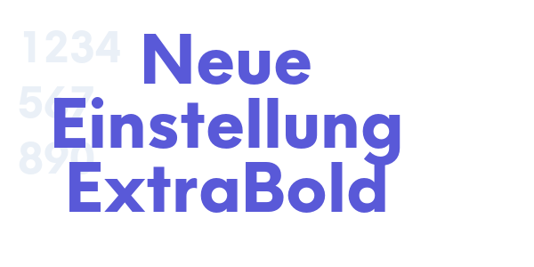 Neue Einstellung ExtraBold font free