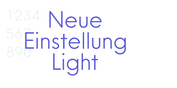 Neue Einstellung Light font free