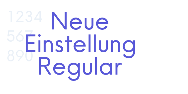 Neue Einstellung Regular font free