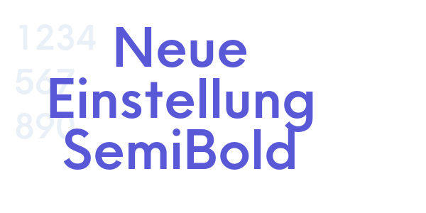 Neue Einstellung SemiBold font free