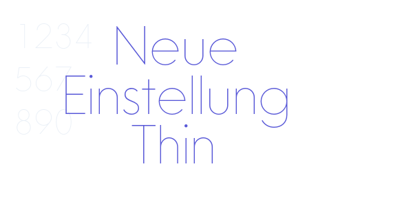 Neue Einstellung Thin font free