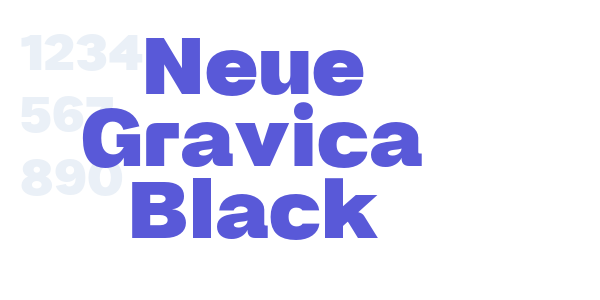 Neue Gravica Black font free