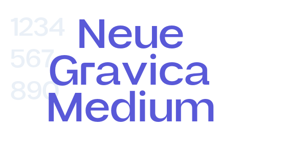 Neue Gravica Medium font free