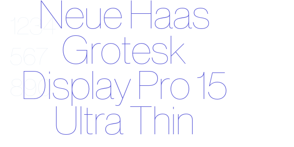 Neue Haas Grotesk Display Pro 15 Ultra Thin font free