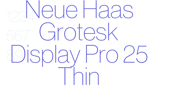 Neue Haas Grotesk Display Pro 25 Thin font free