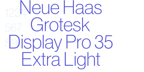 Neue Haas Grotesk Display Pro 35 Extra Light font free