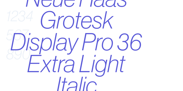 Neue Haas Grotesk Display Pro 36 Extra Light Italic font free