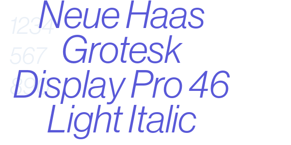 Neue Haas Grotesk Display Pro 46 Light Italic font free