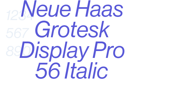 Neue Haas Grotesk Display Pro 56 Italic font free