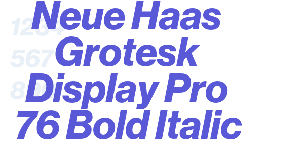 Neue Haas Grotesk Display Pro 76 Bold Italic font free