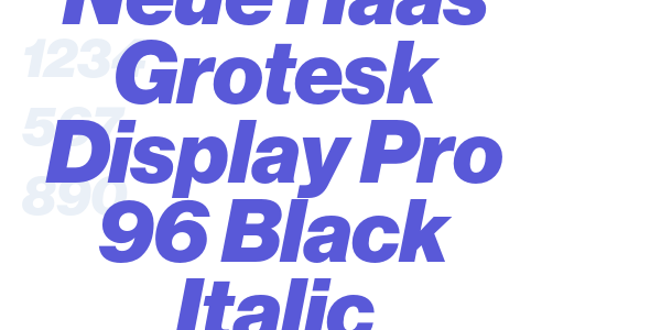 Neue Haas Grotesk Display Pro 96 Black Italic font free