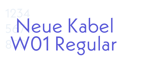 Neue Kabel W01 Regular font