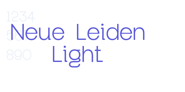 Neue Leiden Light font free