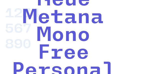 Neue Metana Mono Free Personal font