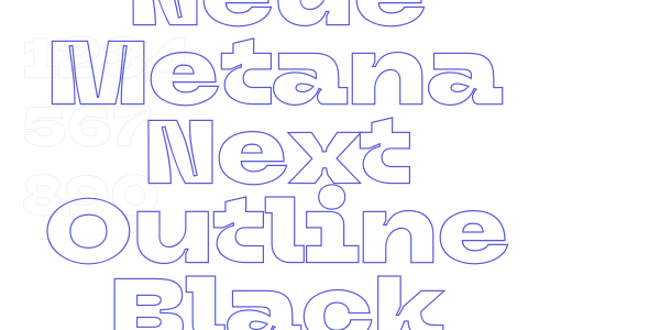 Neue Metana Next Outline Black font free