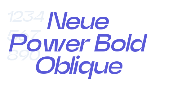 Neue Power Bold Oblique font free