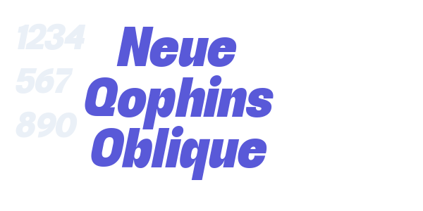 Neue Qophins Oblique font free