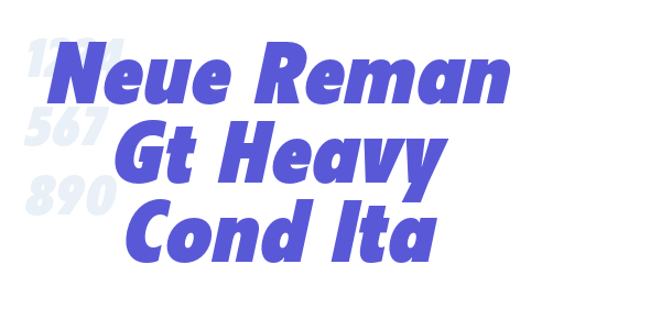 Neue Reman Gt Heavy Cond Ita font free