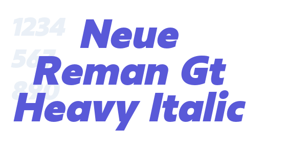 Neue Reman Gt Heavy Italic font free