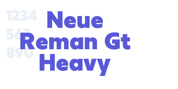 Neue Reman Gt Heavy font free