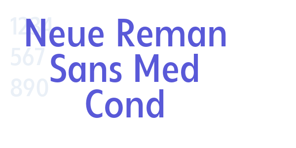 Neue Reman Sans Med Cond font free