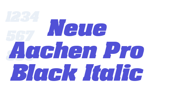 Neue Aachen Pro Black Italic font download