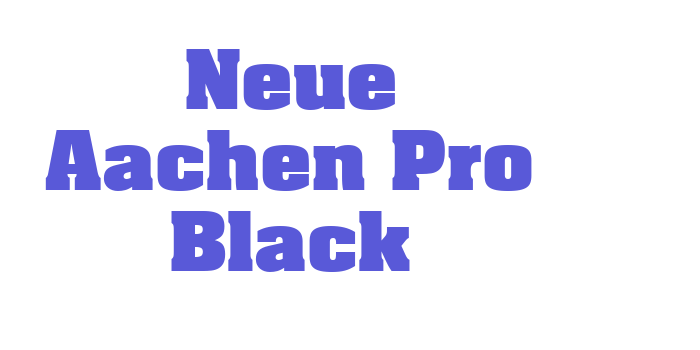 Neue Aachen Pro Black Font Download