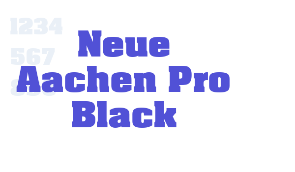 Neue Aachen Pro Black font download