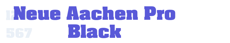 Neue Aachen Pro Black-related font