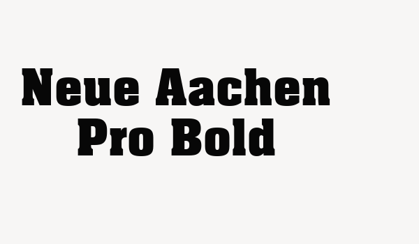 Neue Aachen Pro Bold Font