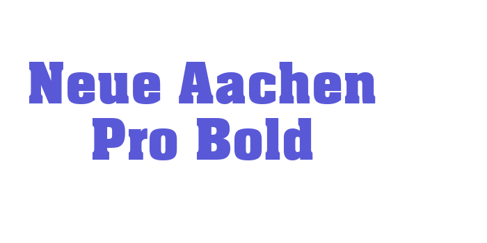 Neue Aachen Pro Bold Font Download