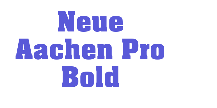 Neue Aachen Pro Bold Font