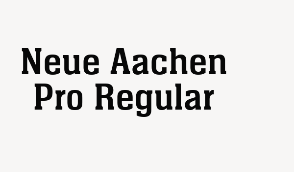 Neue Aachen Pro Regular Font