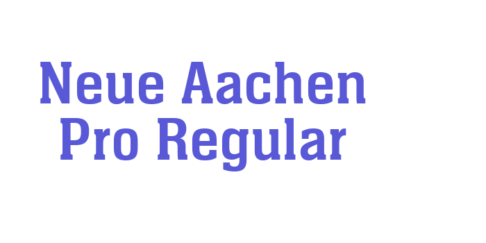 Neue Aachen Pro Regular Font Download