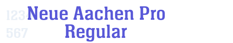 Neue Aachen Pro Regular-related font