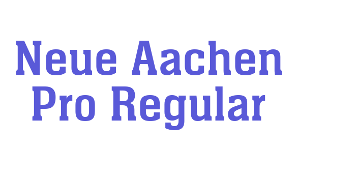 Neue Aachen Pro Regular Font