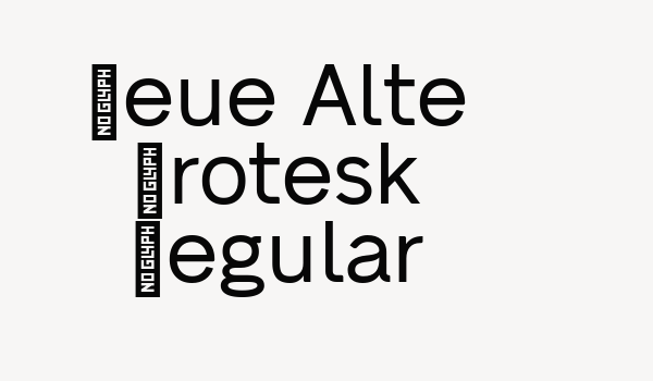 Neue Alte Grotesk Regular Font