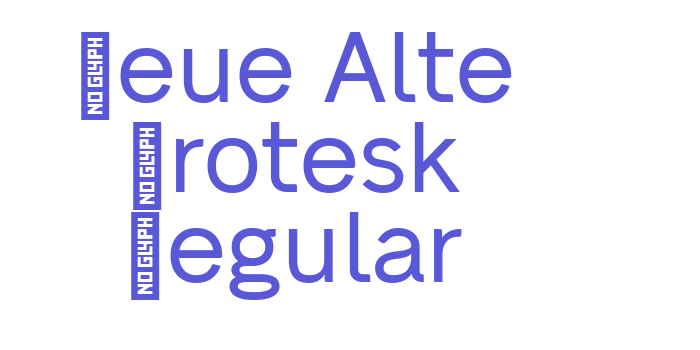 Neue Alte Grotesk Regular Font