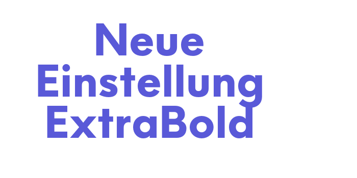 Neue Einstellung ExtraBold Font Download