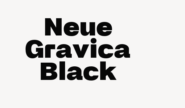 Neue Gravica Black Font