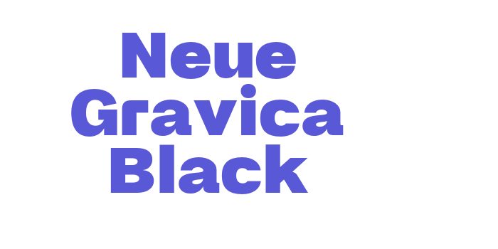 Neue Gravica Black Font Download