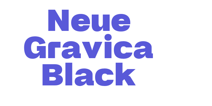 Neue Gravica Black Font