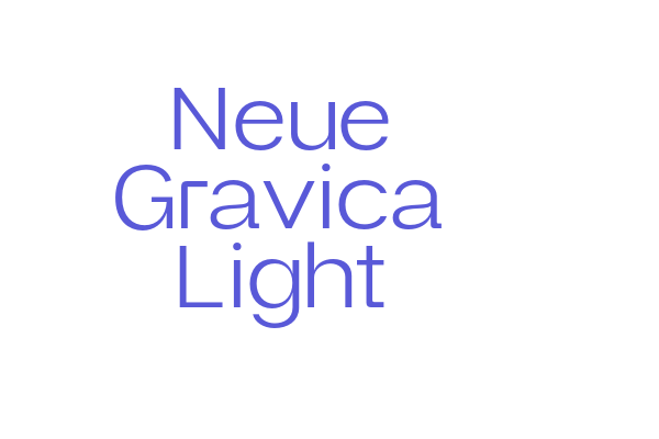 Neue Gravica Light Font