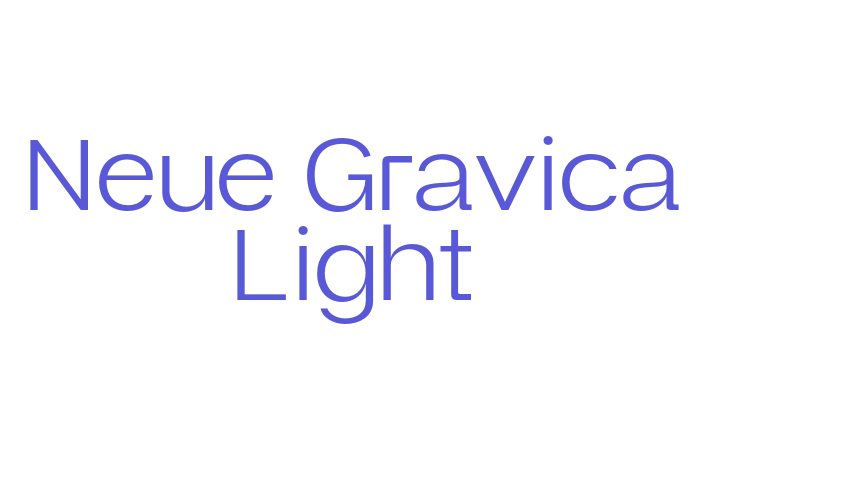 Neue Gravica Light Font