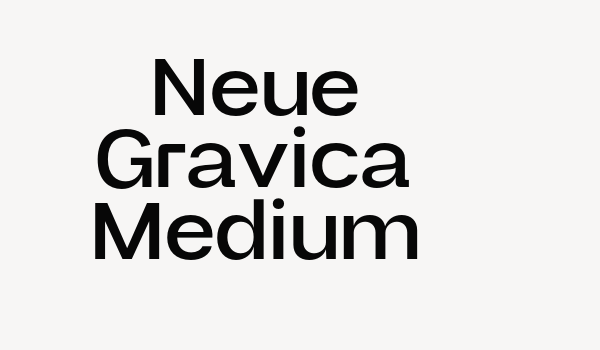 Neue Gravica Medium Font